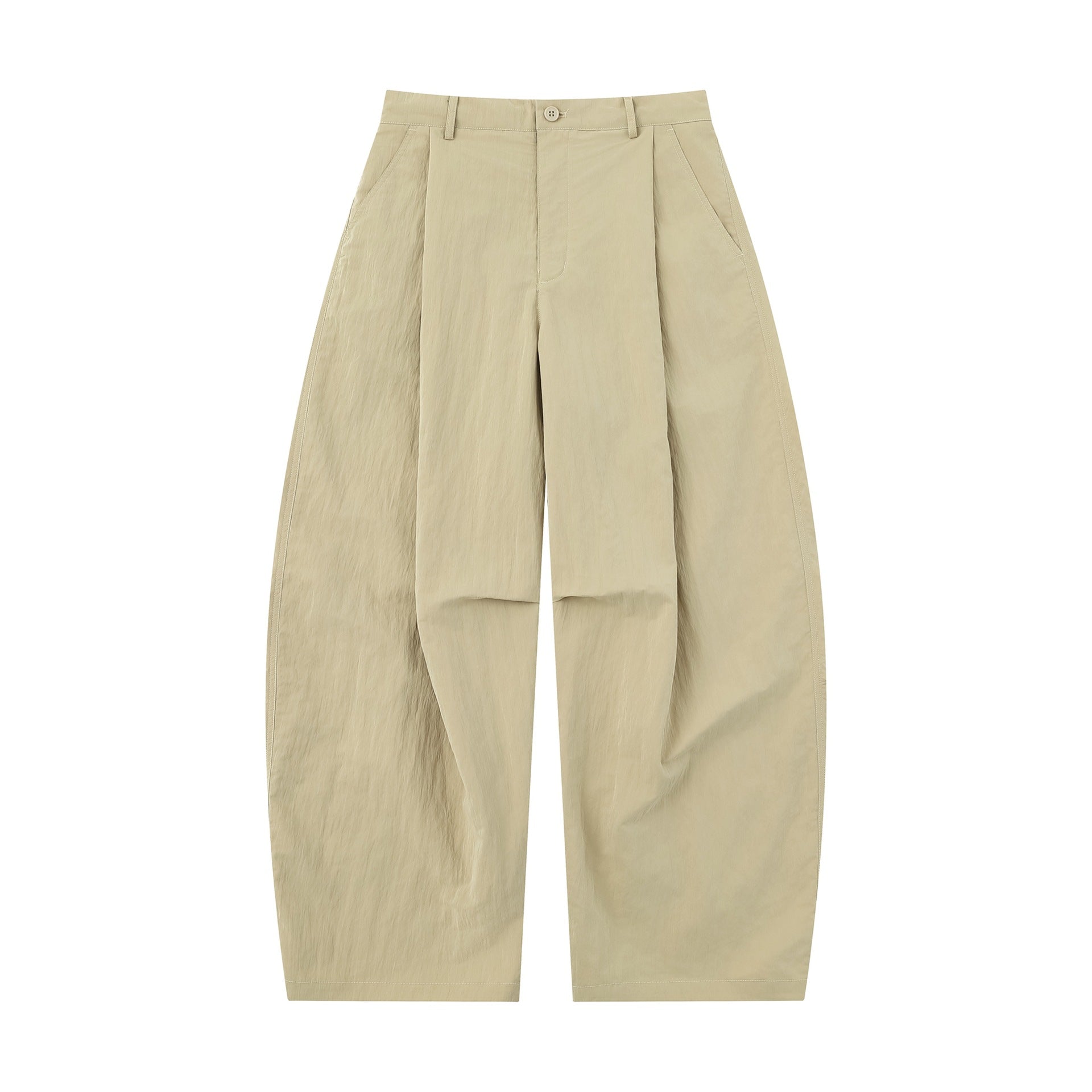 Women's Wide Culotte Pants with High Waist and Textured Cotton Blend Chichicherry