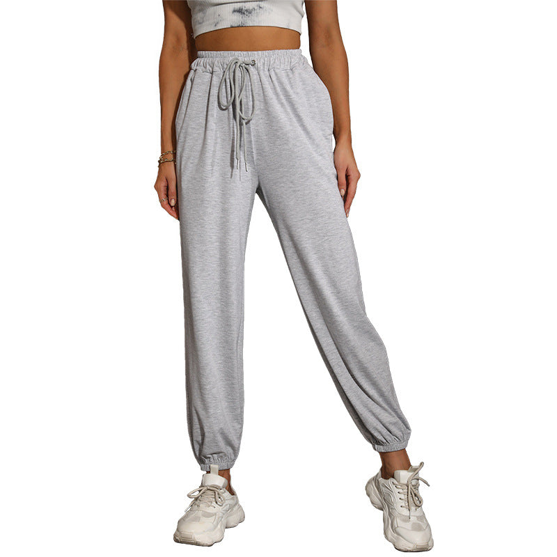 Women's comfort leisure joggers made of French Terry with a fitted drawstring and elastic ankle cuffs Chichicherry