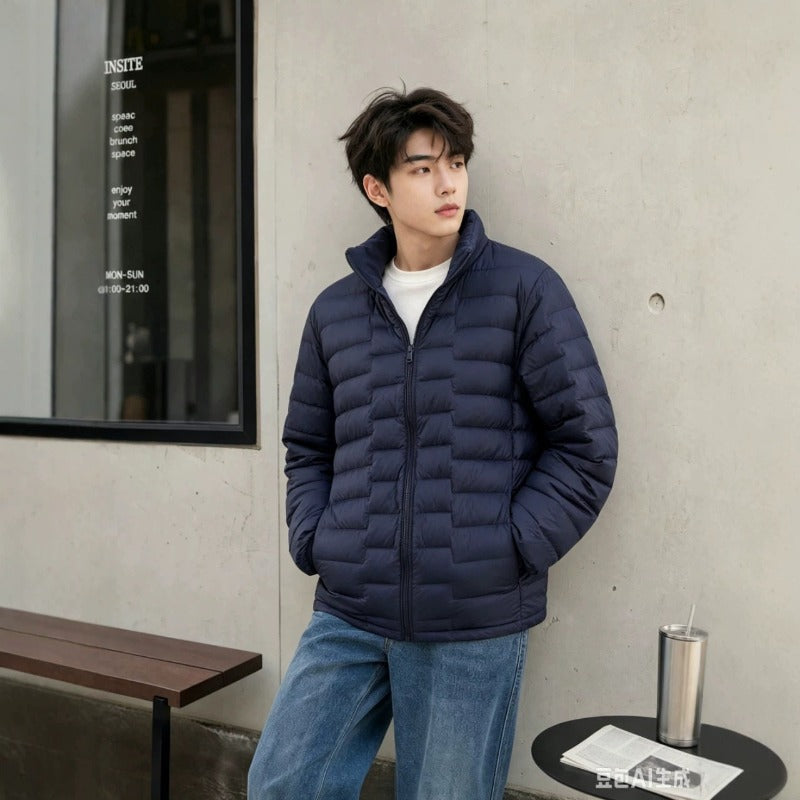 Men's Lightweight Padded Jacket with Down Look Chichicherry