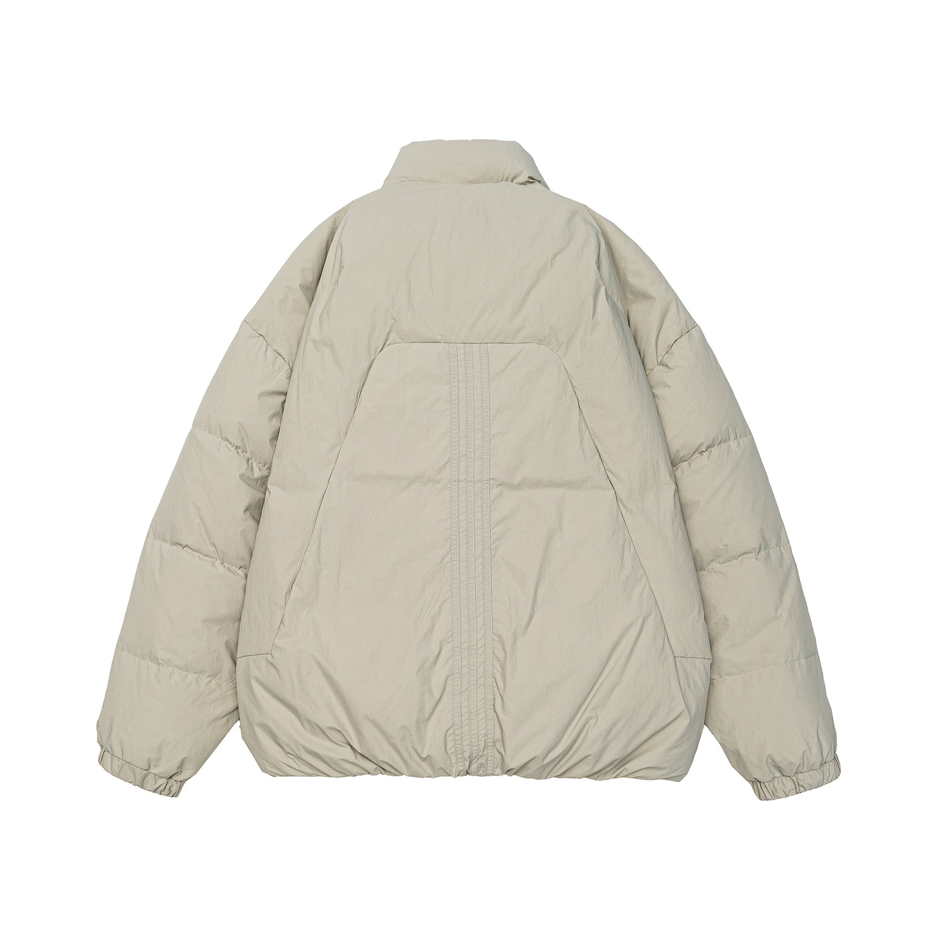 Women's Voluminous Padded Jacket with High Stand Collar and Windproof Front Flap Chichicherry