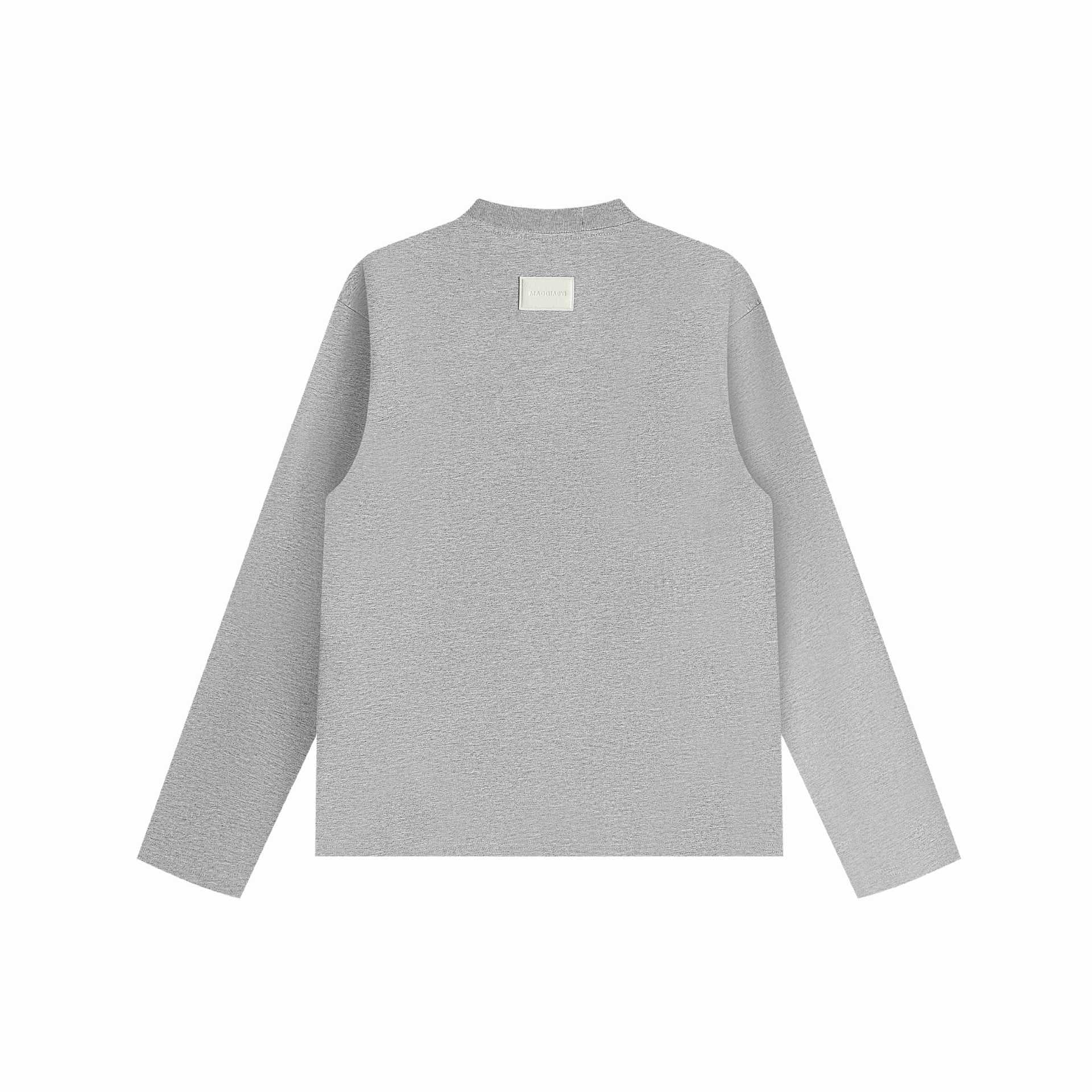 Unisex Oversize sweatshirt with decorative layered yoke and round neck Chichicherry