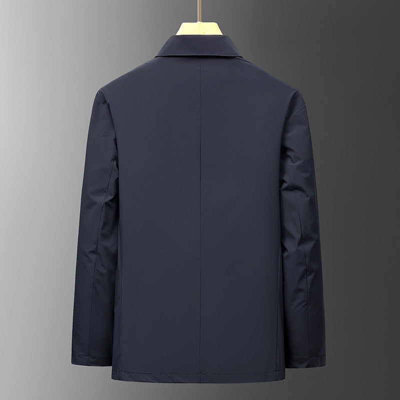 Men's Smart-Casual Travel Blazer made of Stretch-Travel Material with Patch Pockets Chichicherry