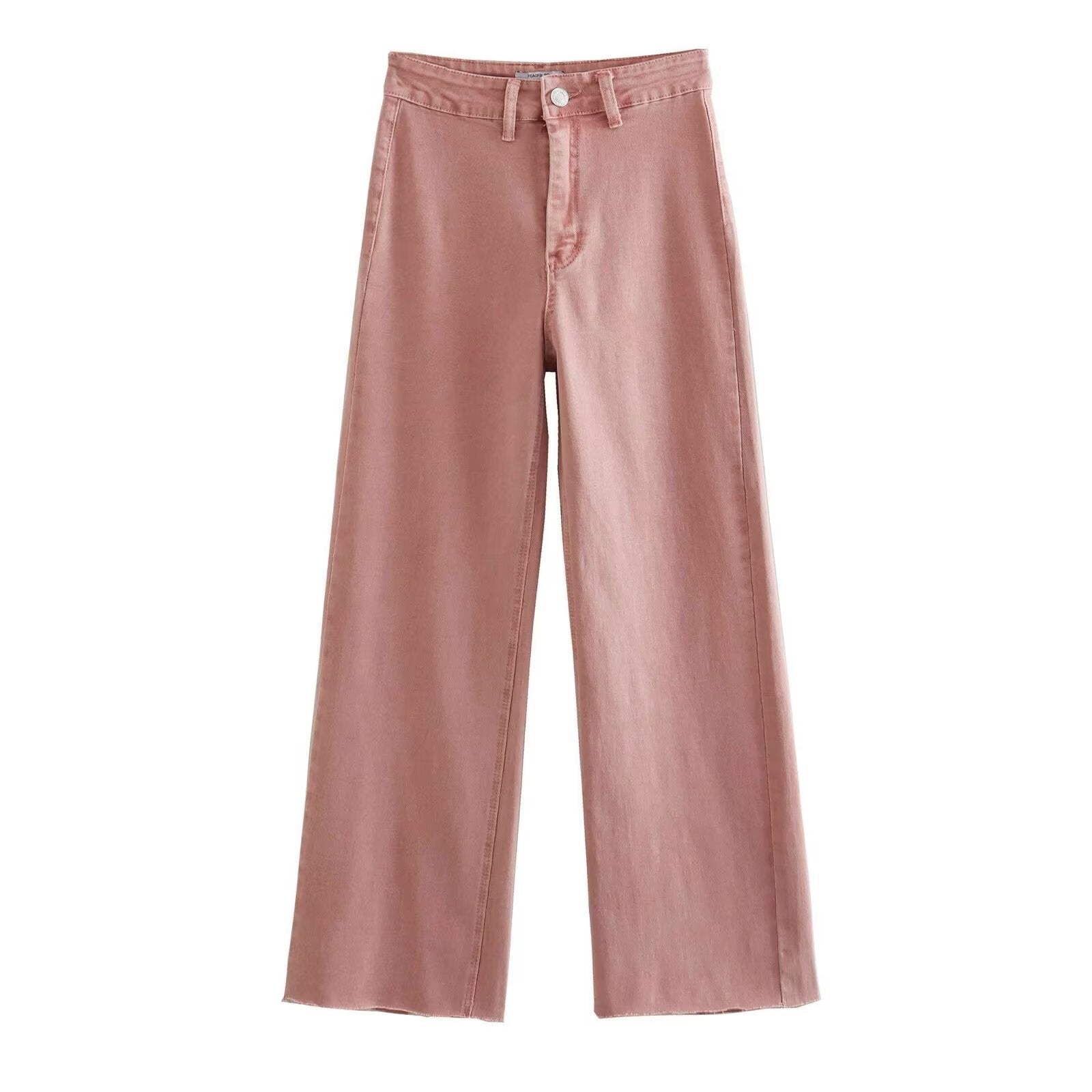 Women's loose high-waist worker pants with patch back pockets Chichicherry