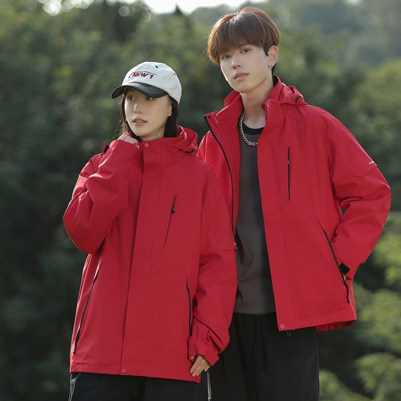 Men's Two-Tone Wind and Water-Repellent Softshell Jacket with Hood Chichicherry