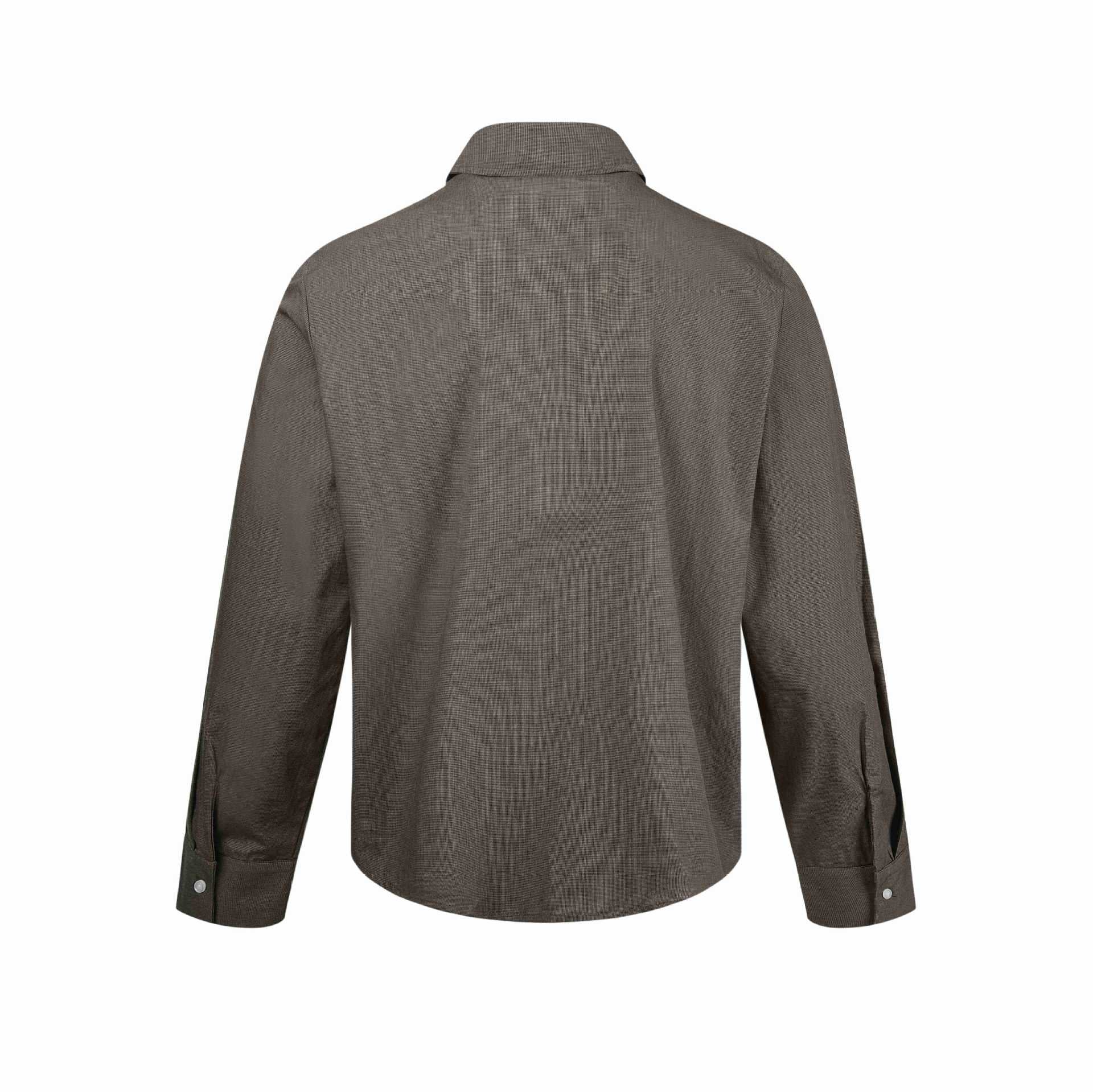 Men's short jacket with shirt collar, two-way zipper and fine structure Chichicherry