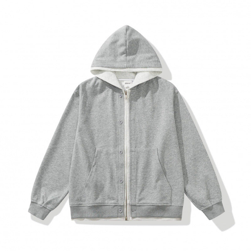 Unisex Oversize Hoodie with Double Closure, Fleece Lining and Kangaroo Pockets Chichicherry