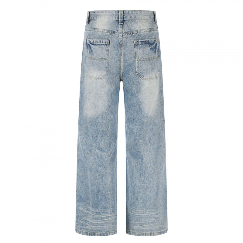 Women's short-cut high-waist culotte jeans with wide leg, retro wash, and soft denim quality Chichicherry