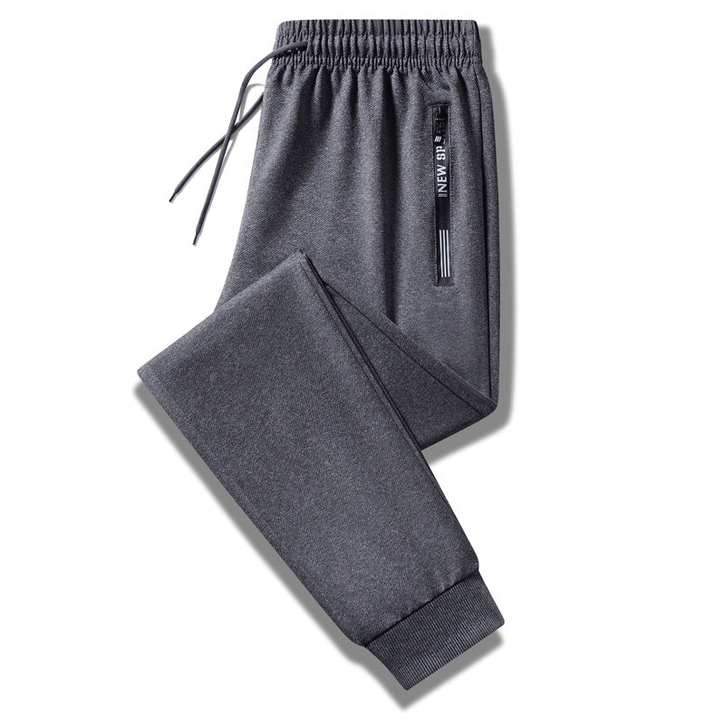 Men's performance training pants made of quick-dry microfiber with elastic drawstring waistband and concealed zipper pockets Chichicherry