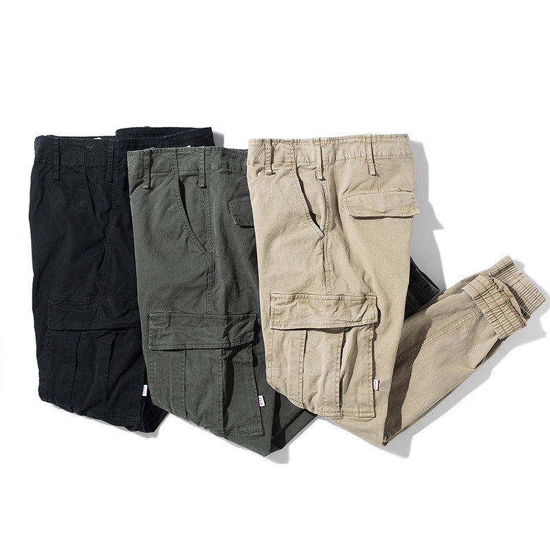 Men's robust Cargo Jogger Pants with elastic hem and multiple pockets Chichicherry