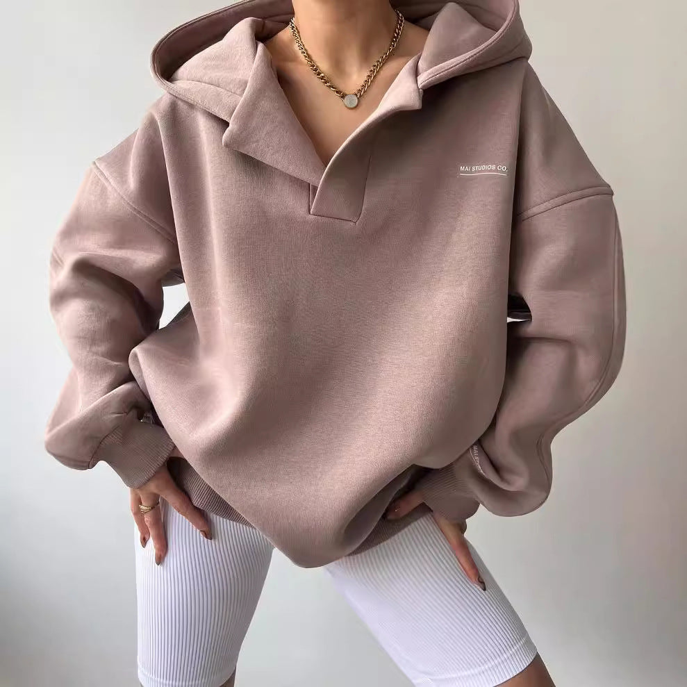 Damen Voluminöser Sculpt-Hoodie mit Oversize-Silhouette und markanter Kapuze Chichicherry