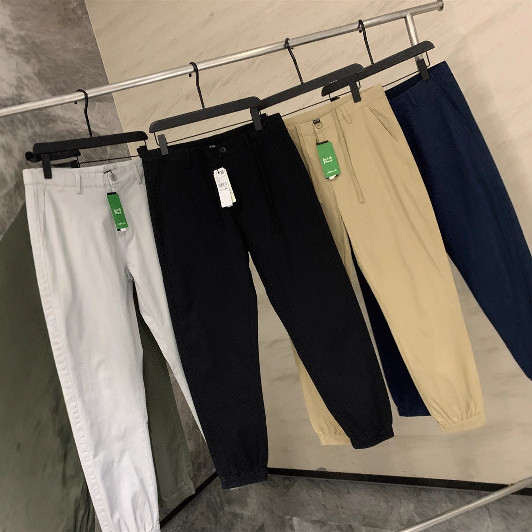 Men's Chino Jogger with elastic hem and pleats Chichicherry