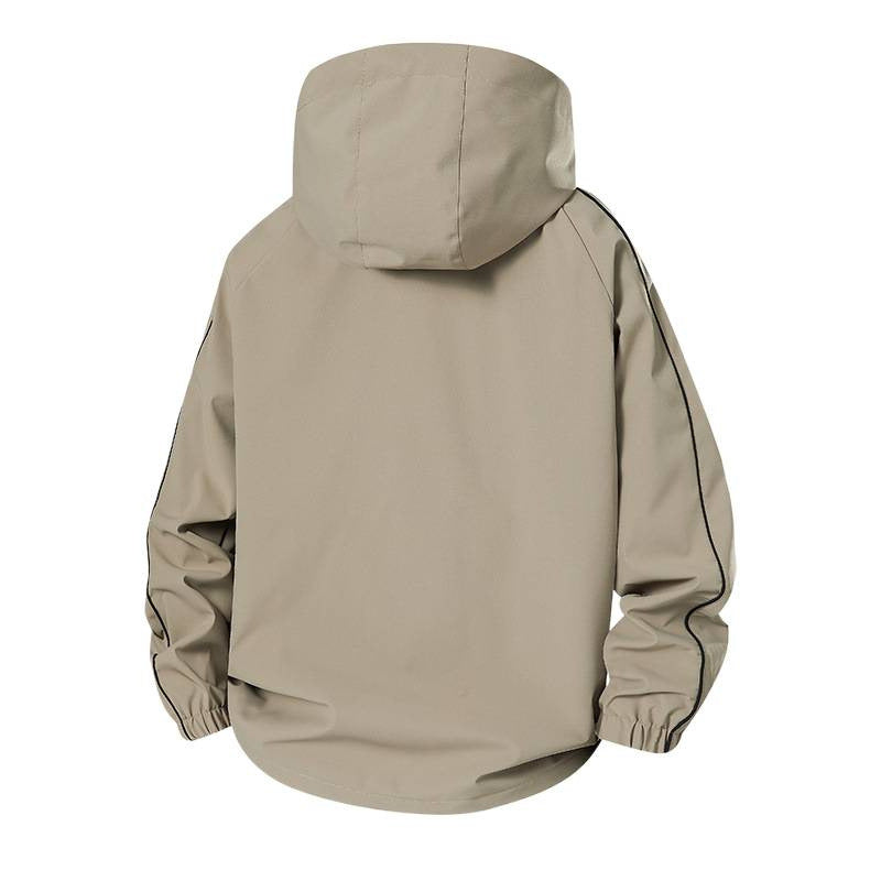Herren Leichte Softshell-Outdoorjacke mit Kapuze, elastischen Bündchen und durchgehendem Reißverschluss Chichicherry