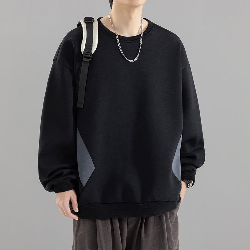 Men's Oversized Sweatshirt with contrasting side pockets and soft fleece lining Chichicherry