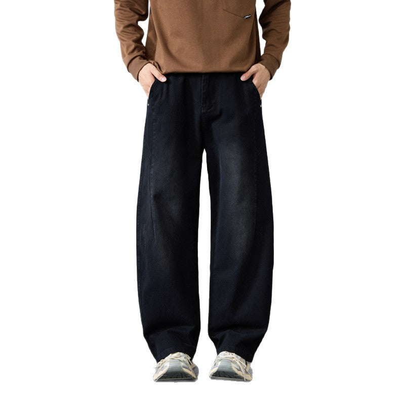 Men's Wide Cut Cotton Canvas Pants in Relaxed Fit Chichicherry