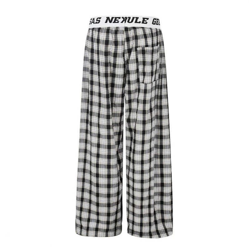 Women's Wide Palazzo Lounge Pants with Elastic Logo Waistband and Adjustable Hem Chichicherry