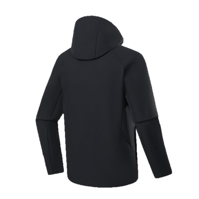 Men's Breathable Softshell Fleece Jacket with Multi-Layer Membrane, Ergonomic Cut and Adjustable Hood Chichicherry