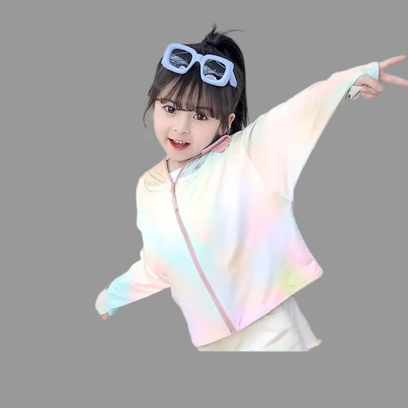 Girls functional UV protection jacket with hood Chichicherry