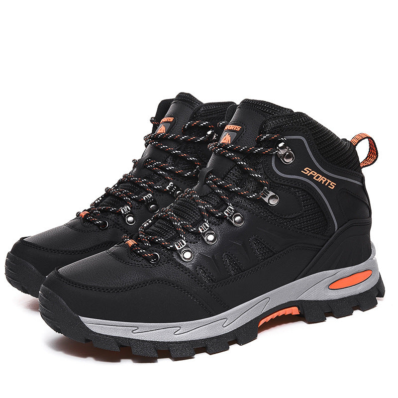 Men's Breathable Ankle-High Trail Trekking Boots with Shock-Absorbing EVA Midsole Chichicherry