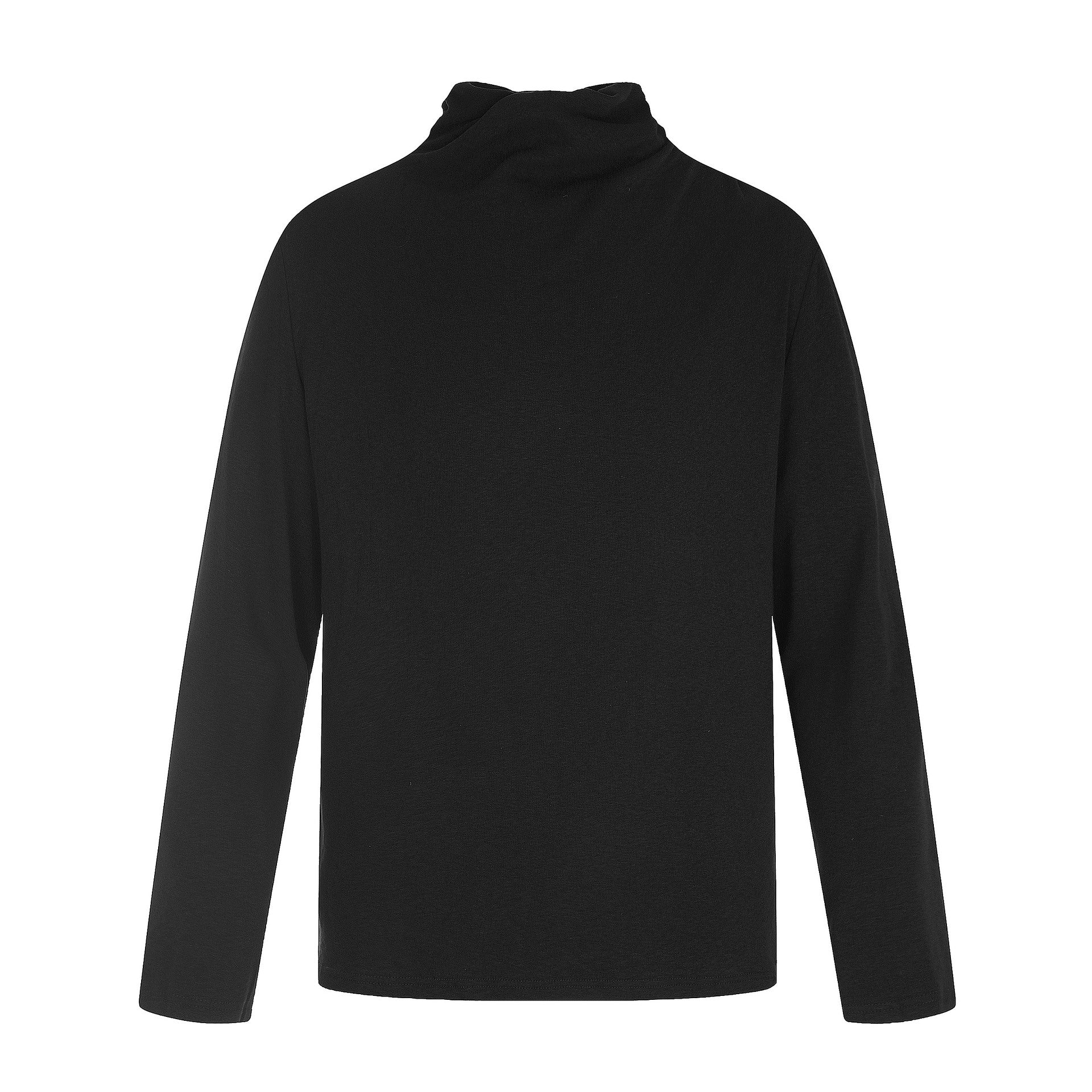 Women's Fine Cotton Long Sleeve with Twisted Stand Collar and Slim Silhouette Chichicherry