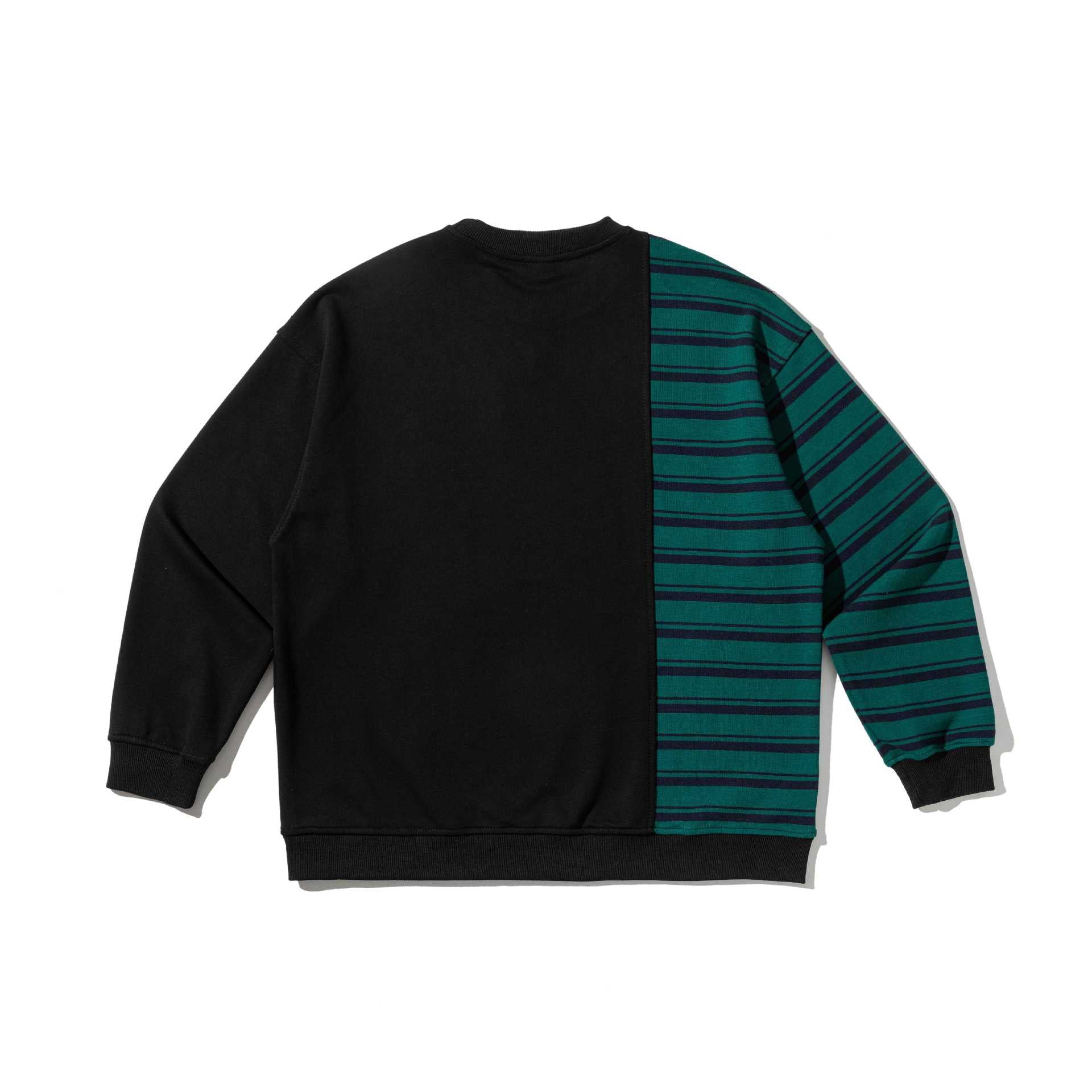 Men's oversized sweatshirt in two-tone block design with stripes Chichicherry