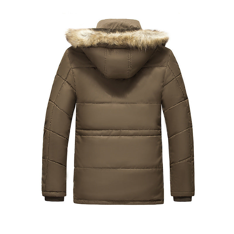 Men's urban thermal parka with warming teddy lining, faux fur hood, and multiple pockets Chichicherry