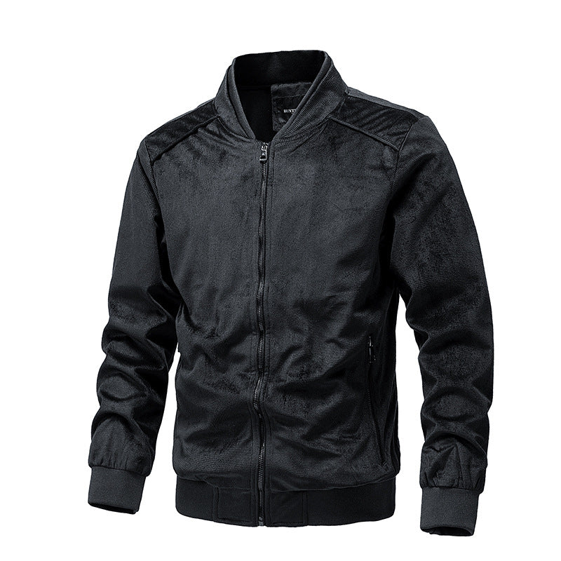 Men's lightweight bomber jacket made of fine corduroy with ribbed cuffs Chichicherry