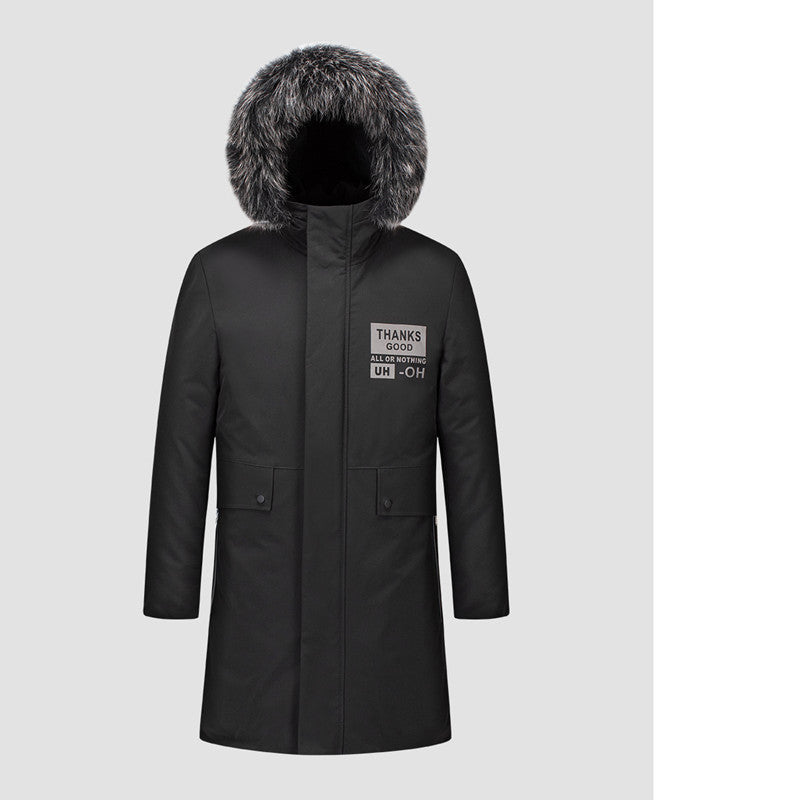Men's Urban Winter Parka with removable faux fur hood, thermally insulating quilted lining, and concealed zipper Chichicherry