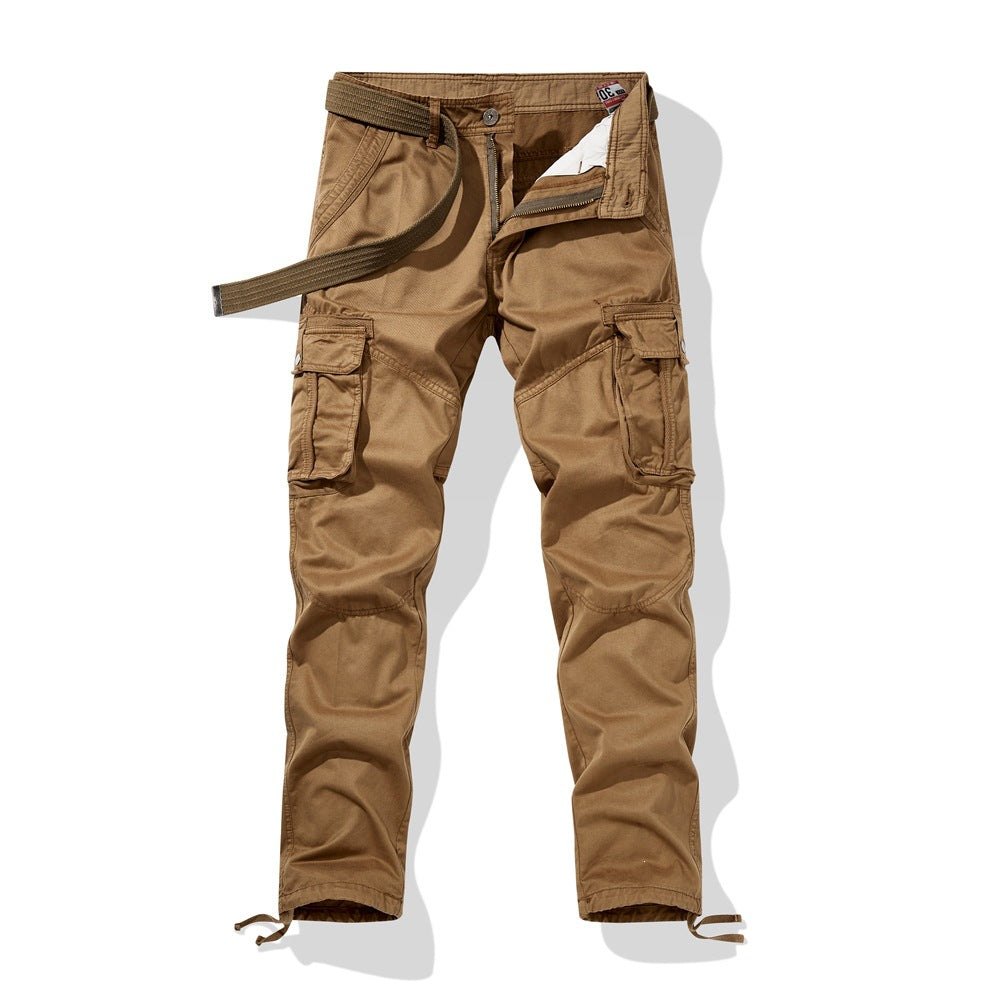 Men's Tactical Cargo Pants with Knee Panels, Multiple Pockets and Drawstring Chichicherry