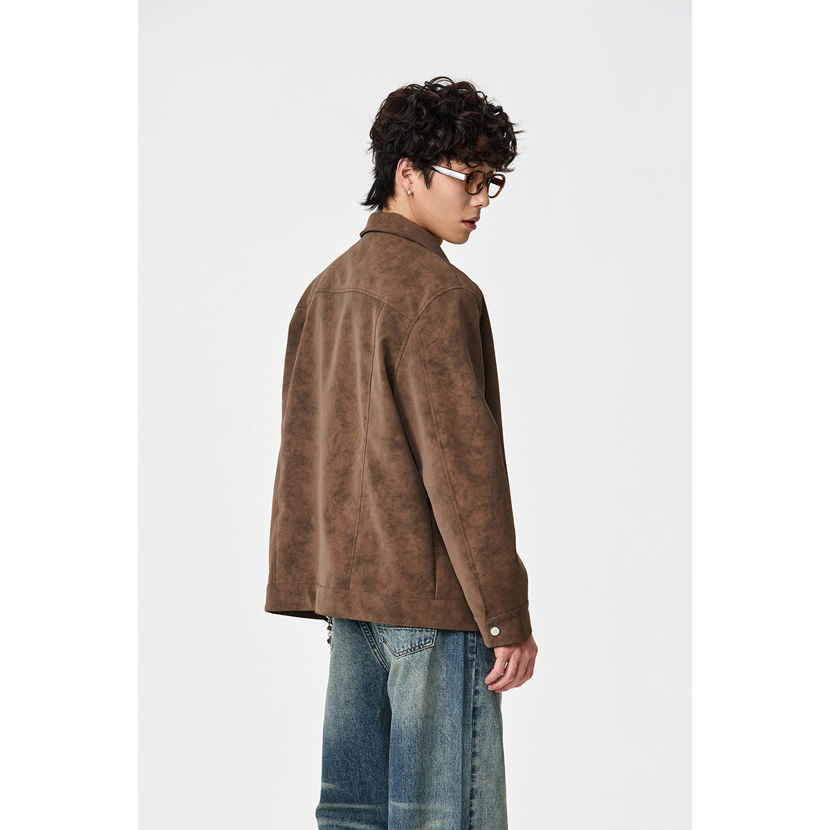 Unisex Short-cut Blouson in suede look with distinctive toggle closures Chichicherry
