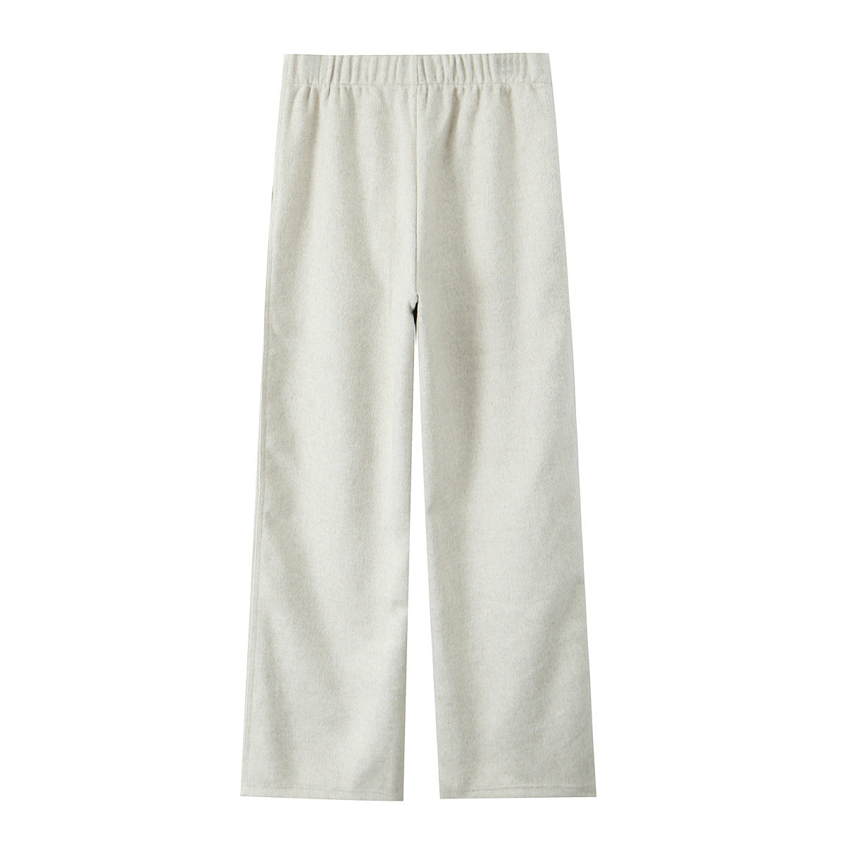 Women's Wide Jersey Pants with High Waist and Elastic Drawstring Chichicherry