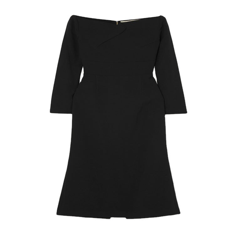 Women's Off-Shoulder Midi Dress in Fitted Sheath Dress Cut Chichicherry