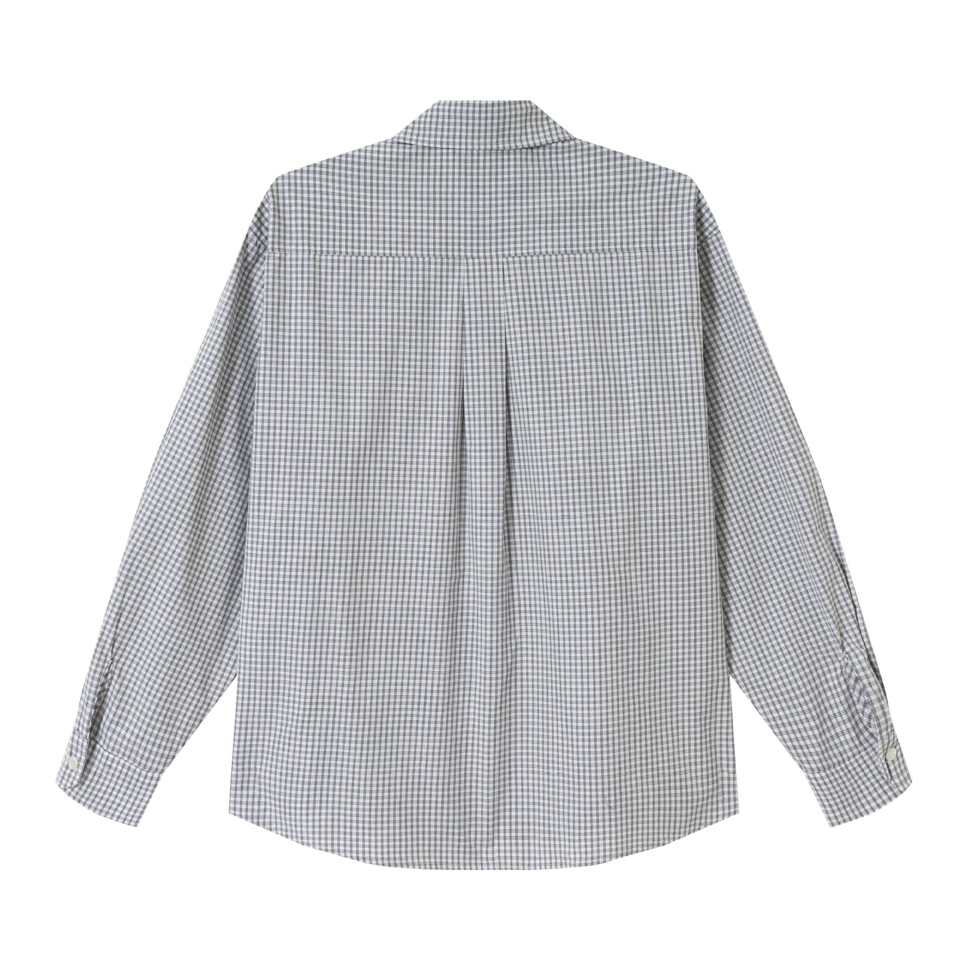 Men's Checked Relaxed-Fit Shirt with Kent Collar, Rounded Hem and Continuous Button Placket Chichicherry