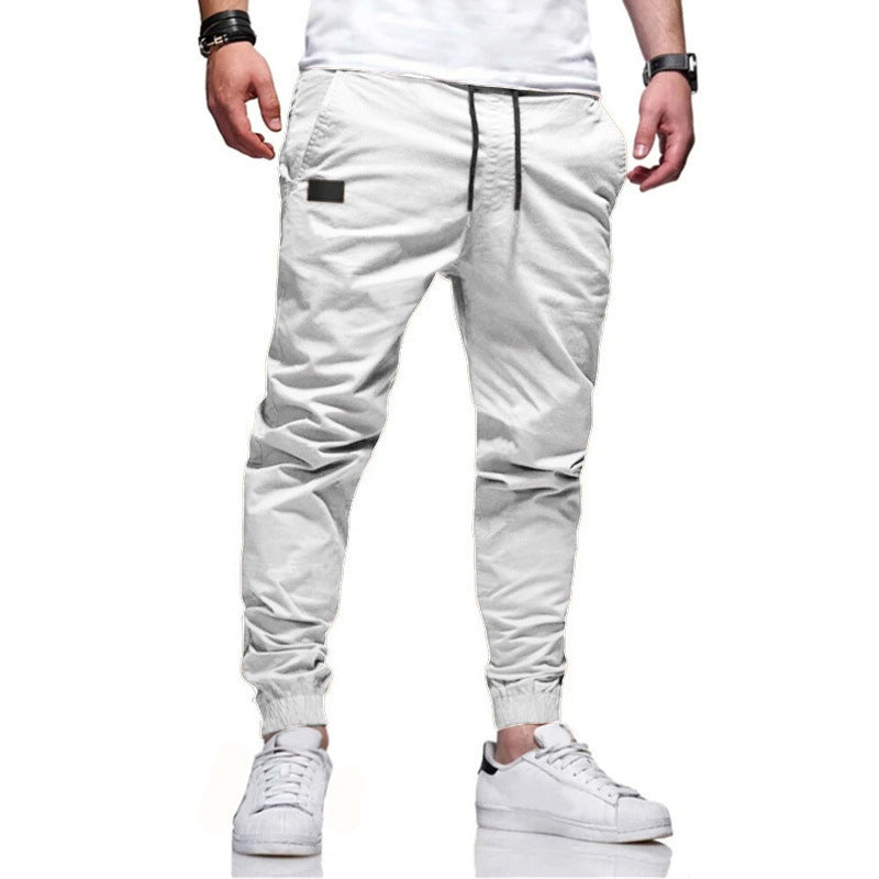 Men's Slim-Tapered Jogging Pants with Drawstring, Side Pockets and Ribbed Ankle Cuffs Chichicherry