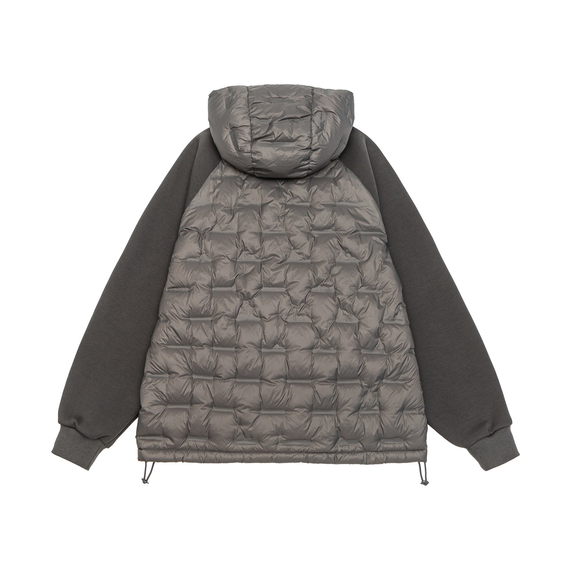 Men's hybrid quilted jacket with padded front, hood, and elastic sleeve cuffs Chichicherry