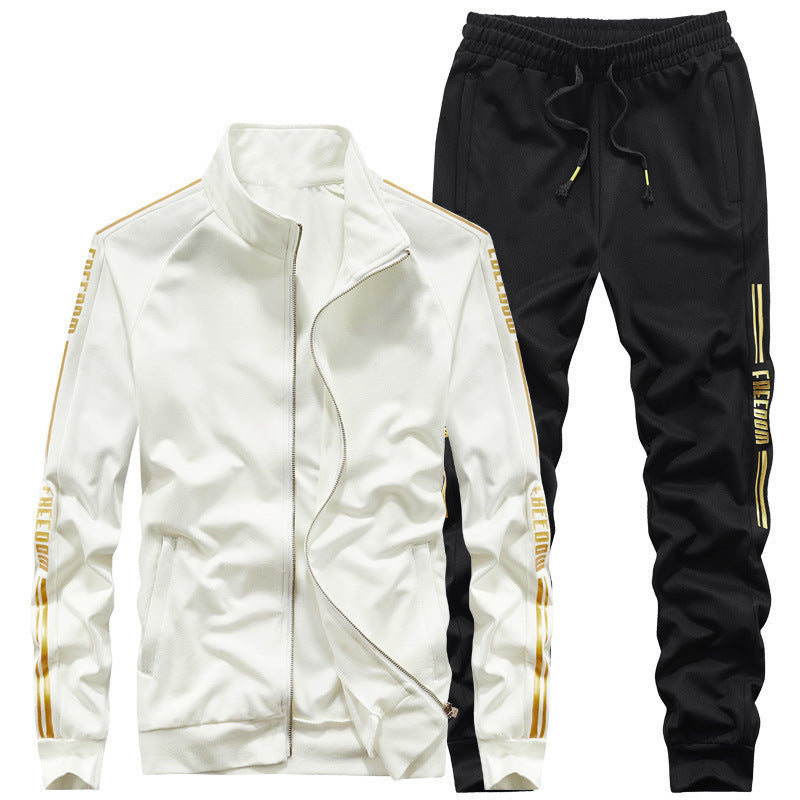 Men's tracksuit set with stand-up collar and slim-fit joggers Chichicherry
