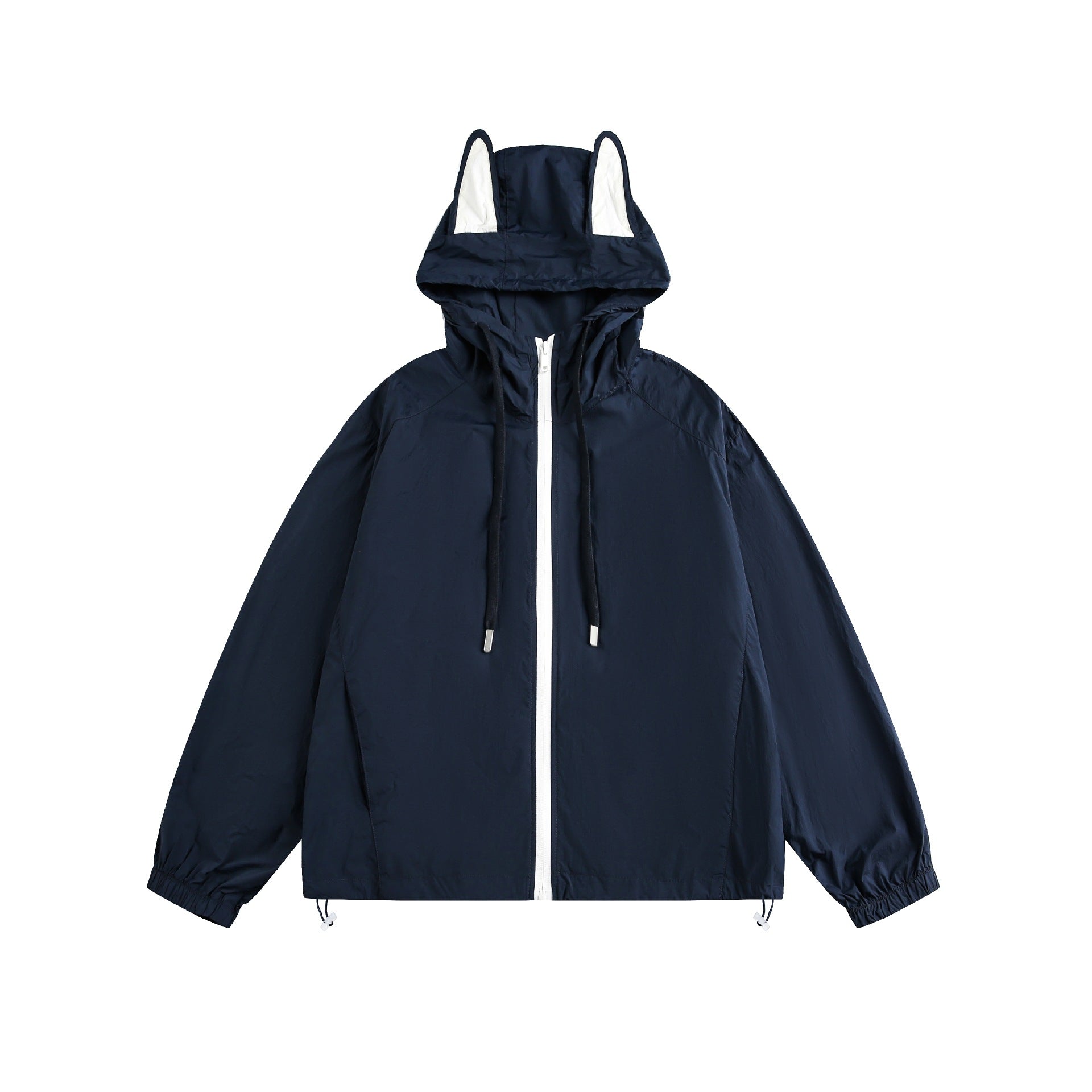 Ladies Light Hooded Anorak with Ear Appliqué and Drawstring Chichicherry