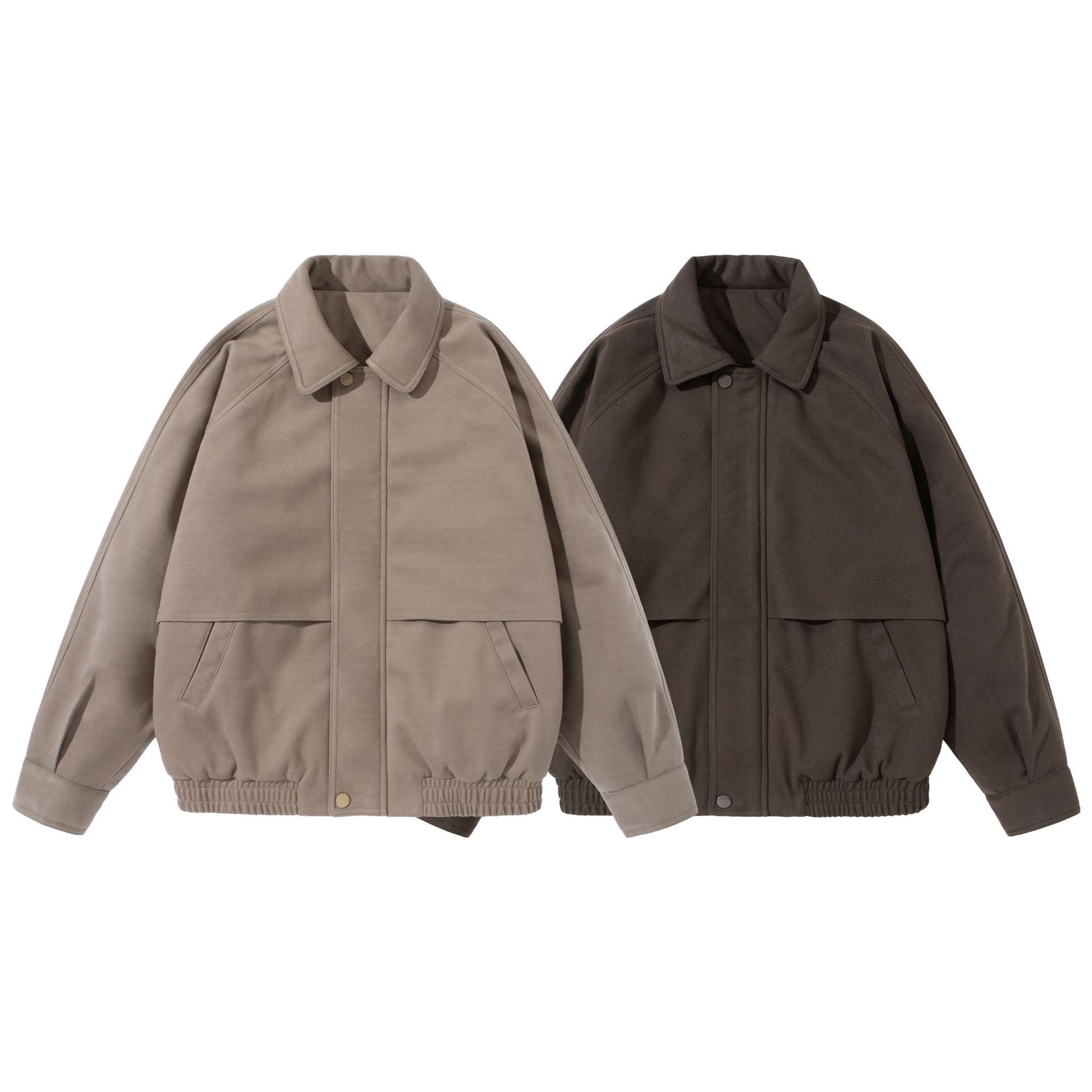 Unisex Boxy Blouson with overlapping front yoke and elastic hem Chichicherry