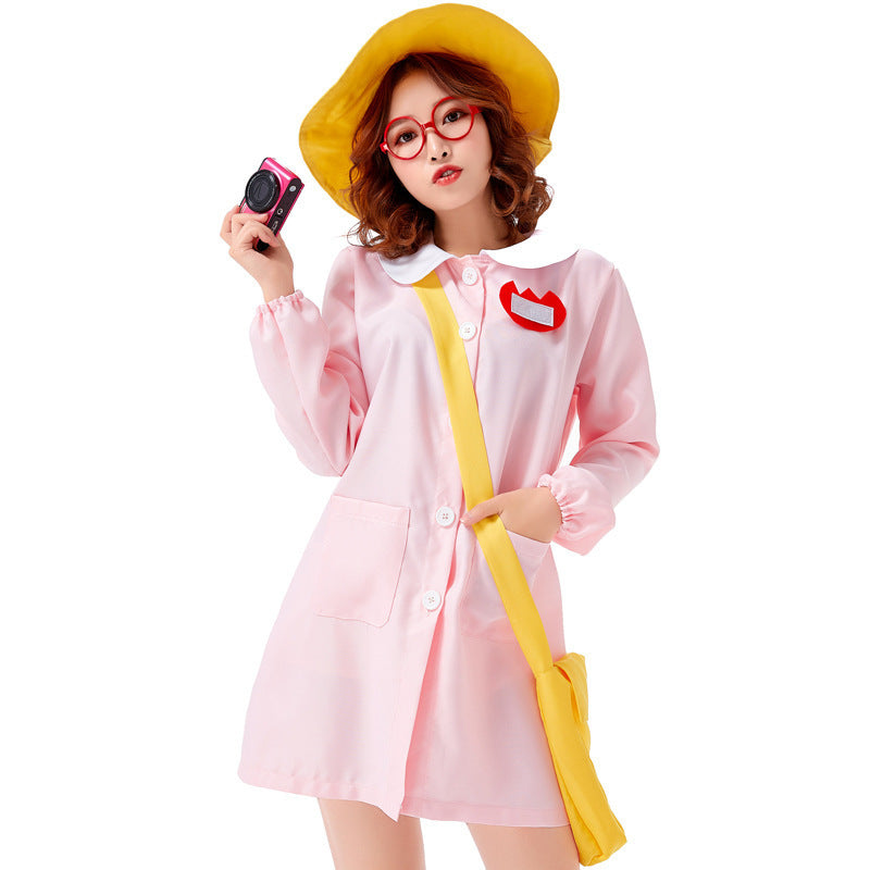 Girl's combo costume with hat and pockets Chichicherry