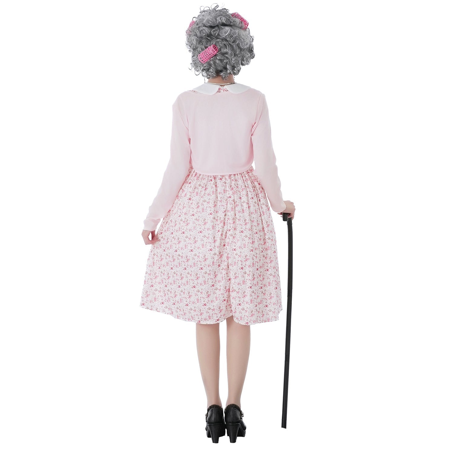 Women Vintage Floral Print Dress with Swing Skirt and Elegant Details Chichicherry