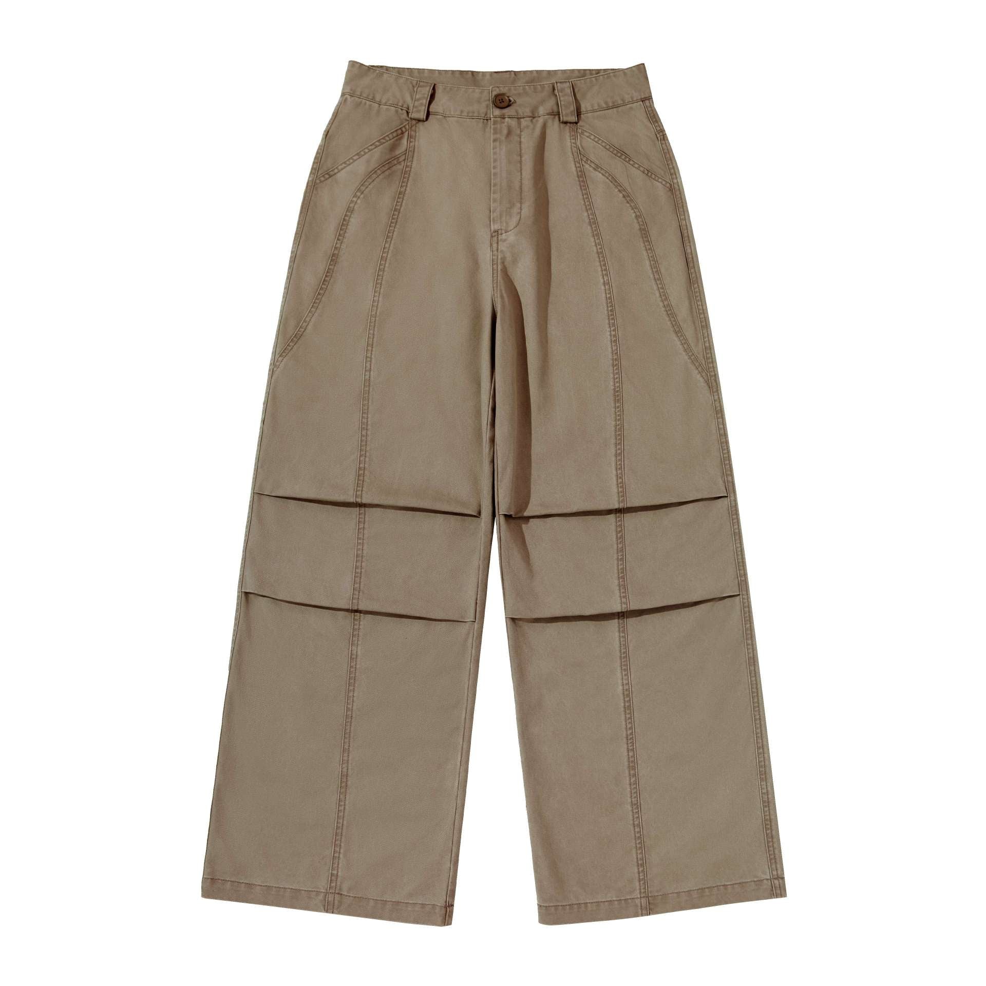 Women's High-Waist Cargo Culotte with Straight Panel Seams Chichicherry
