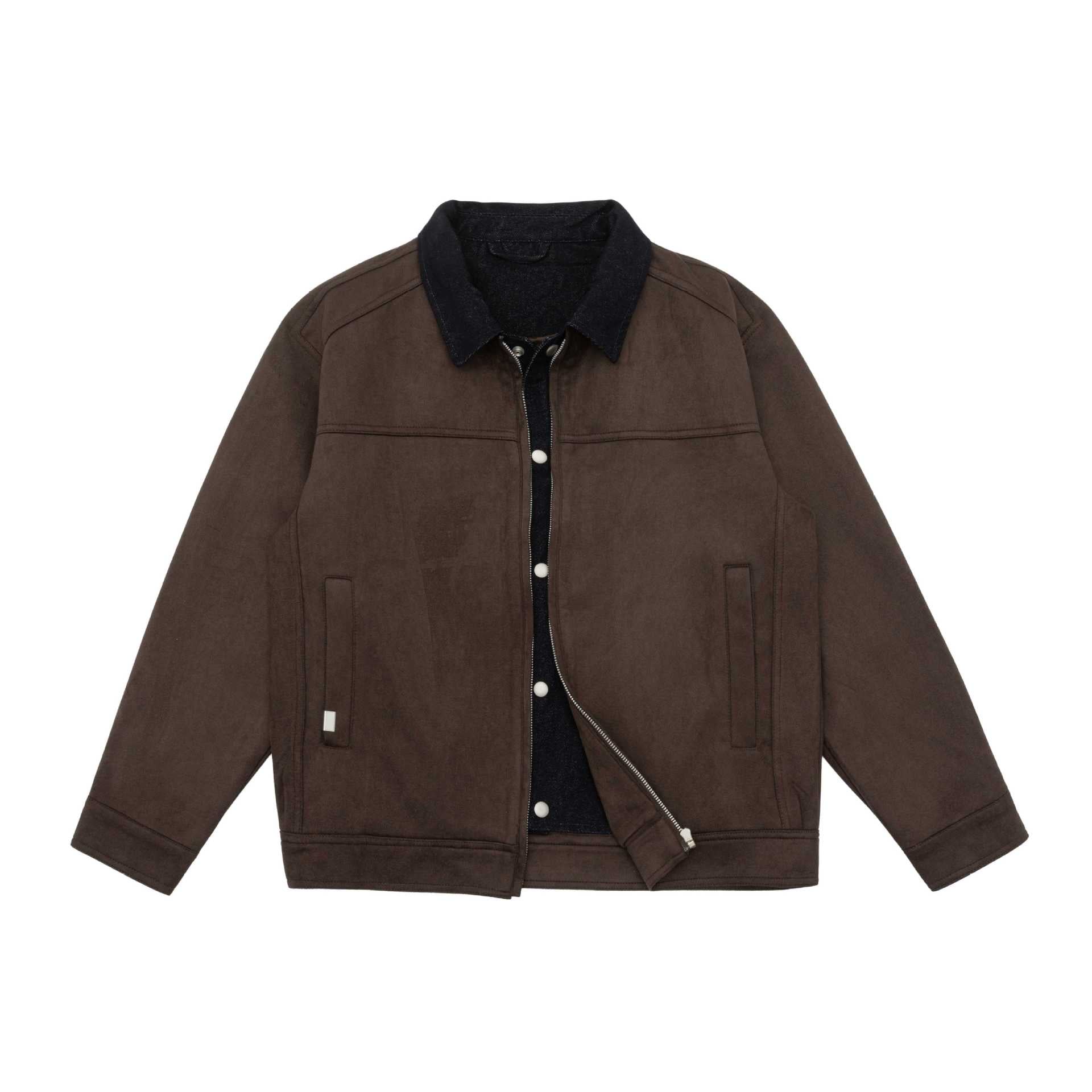 Men's short jacket in canvas workwear style with cord collar Chichicherry