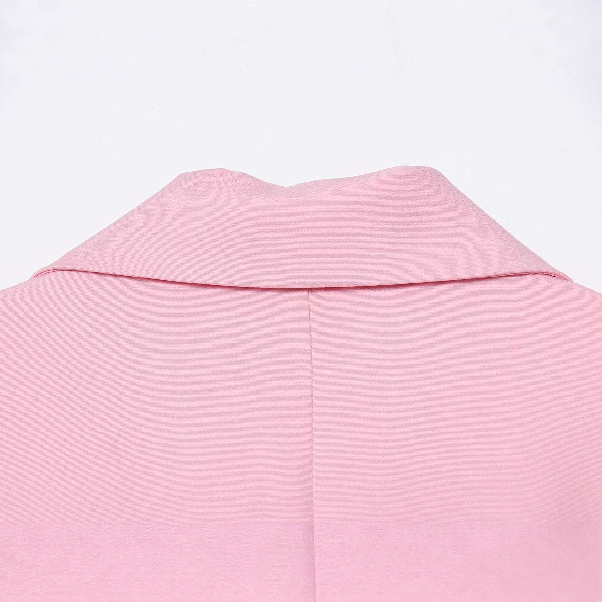 Women's Tailored Blazer with Decorative Rose Belt and Revers Collar Chichicherry
