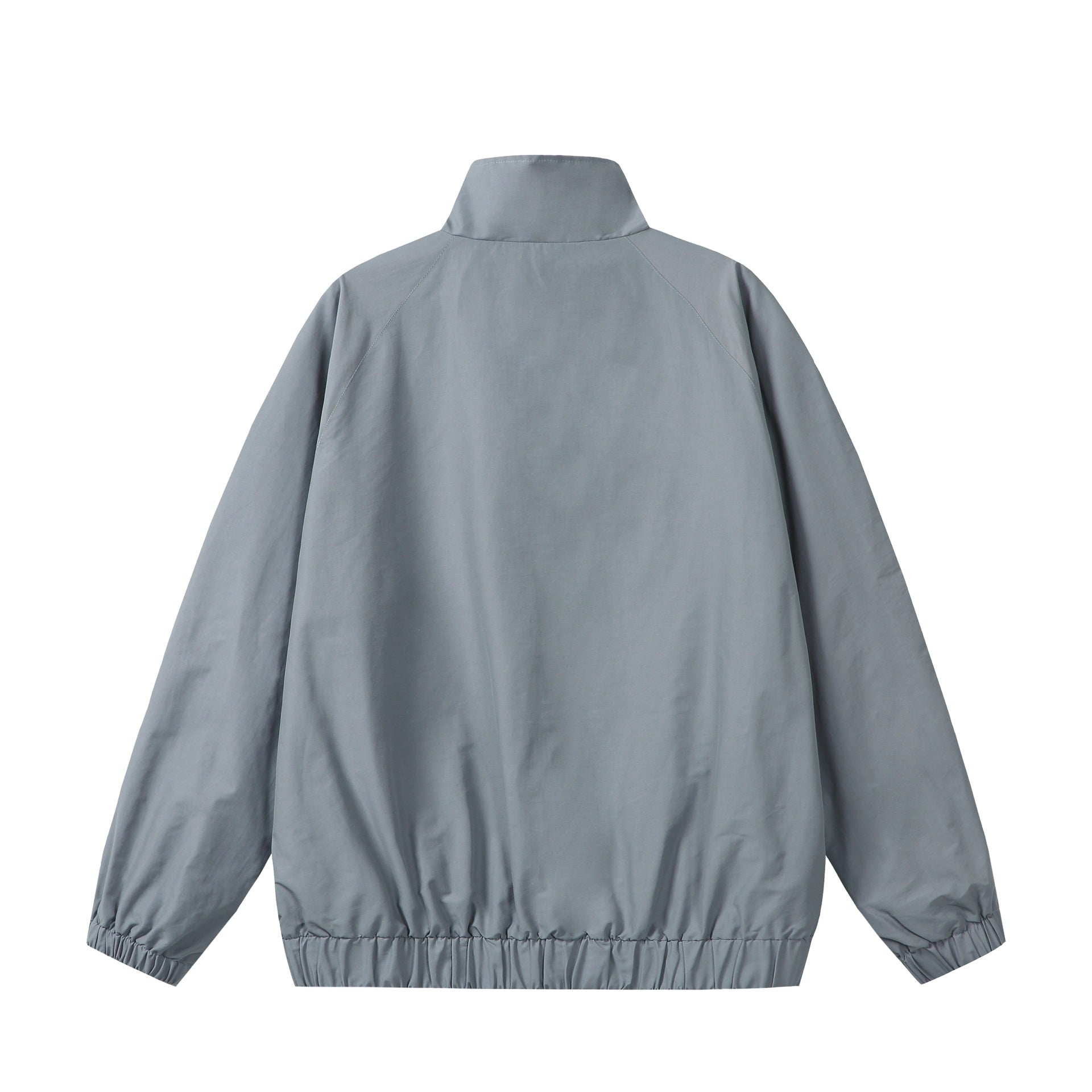 Unisex Sportive Colorblock Track Jacket with Stand-up Collar and Full Zipper Chichicherry