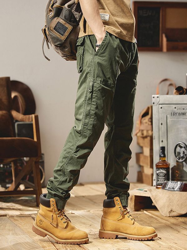 Men's Cargo Jogger Pants with Multi-Function Pockets Chichicherry