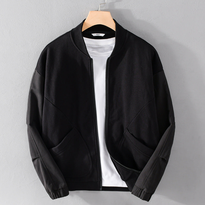 Men's light bomber jacket with contrasting sleeve inserts Chichicherry