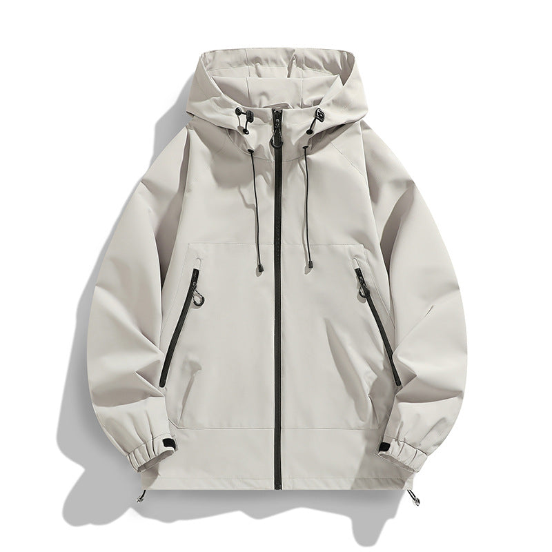 Men's Technical Wind and Water Repellent Hooded Jacket with Adjustable Hem Chichicherry