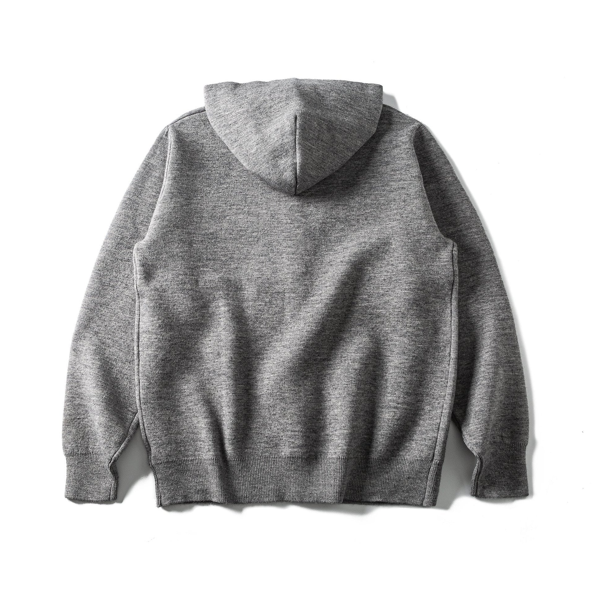 Unisex Light Hoodie Cardigan with Snap Fastener and Ribbed Cuffs Chichicherry