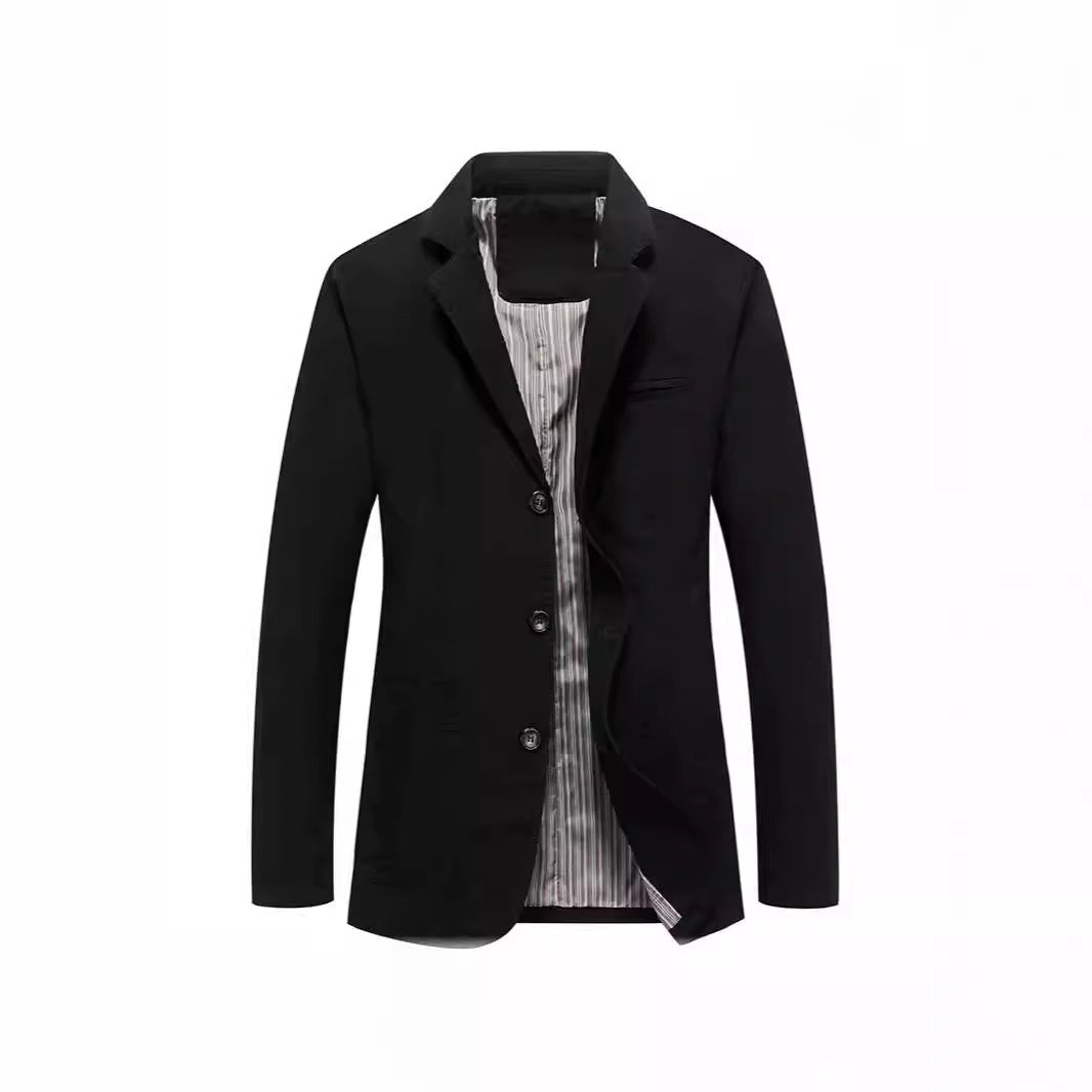 Men's jacket in casual style with three-button front and patch pockets Chichicherry