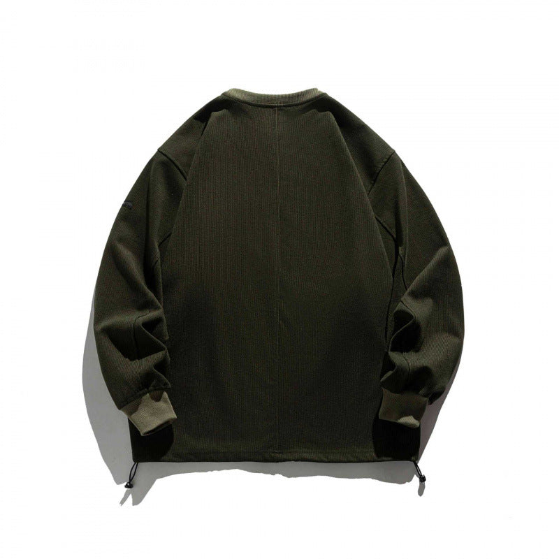 Unisex Structured Oversize Sweatshirt with Drawstring Hem and Raglan Sleeves Chichicherry