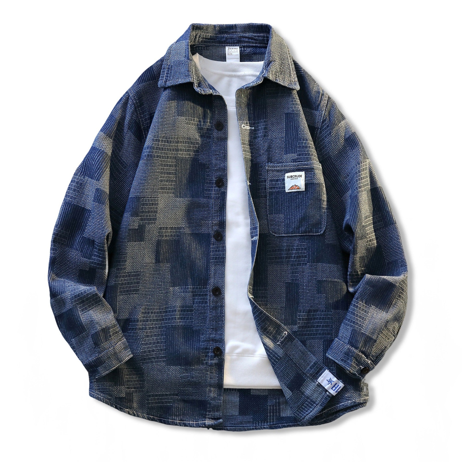 Men's Structured Overshirt Jacket in Cord with Patch Chest Pocket Chichicherry